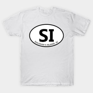 SI - Sullivan's Island SC Modern Style Oval Design T-Shirt